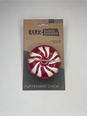 Bark Pupermint Chew Toy - Red & White Super Chewer